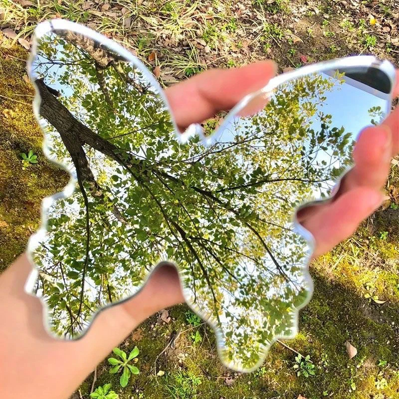 四季春夏秋冬拍照神器化妆镜亚克力蝴蝶镜便携神器意境摆拍ins风