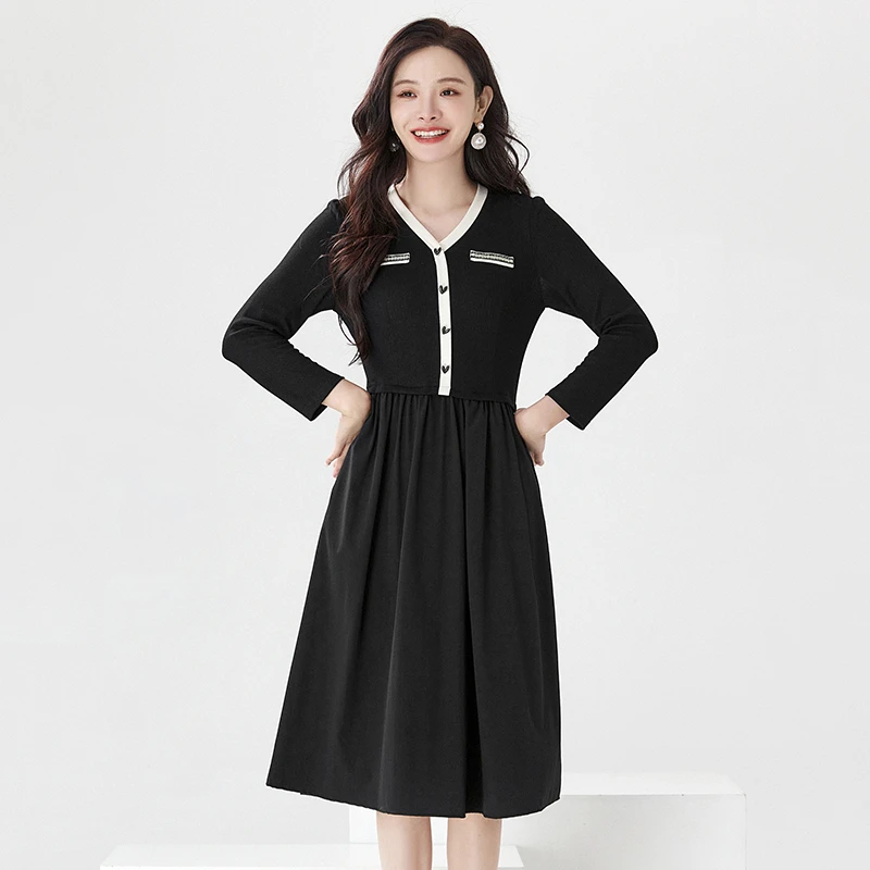 43HH0A0037学院风长袖裙子连衣裙专柜折扣女装2024秋
