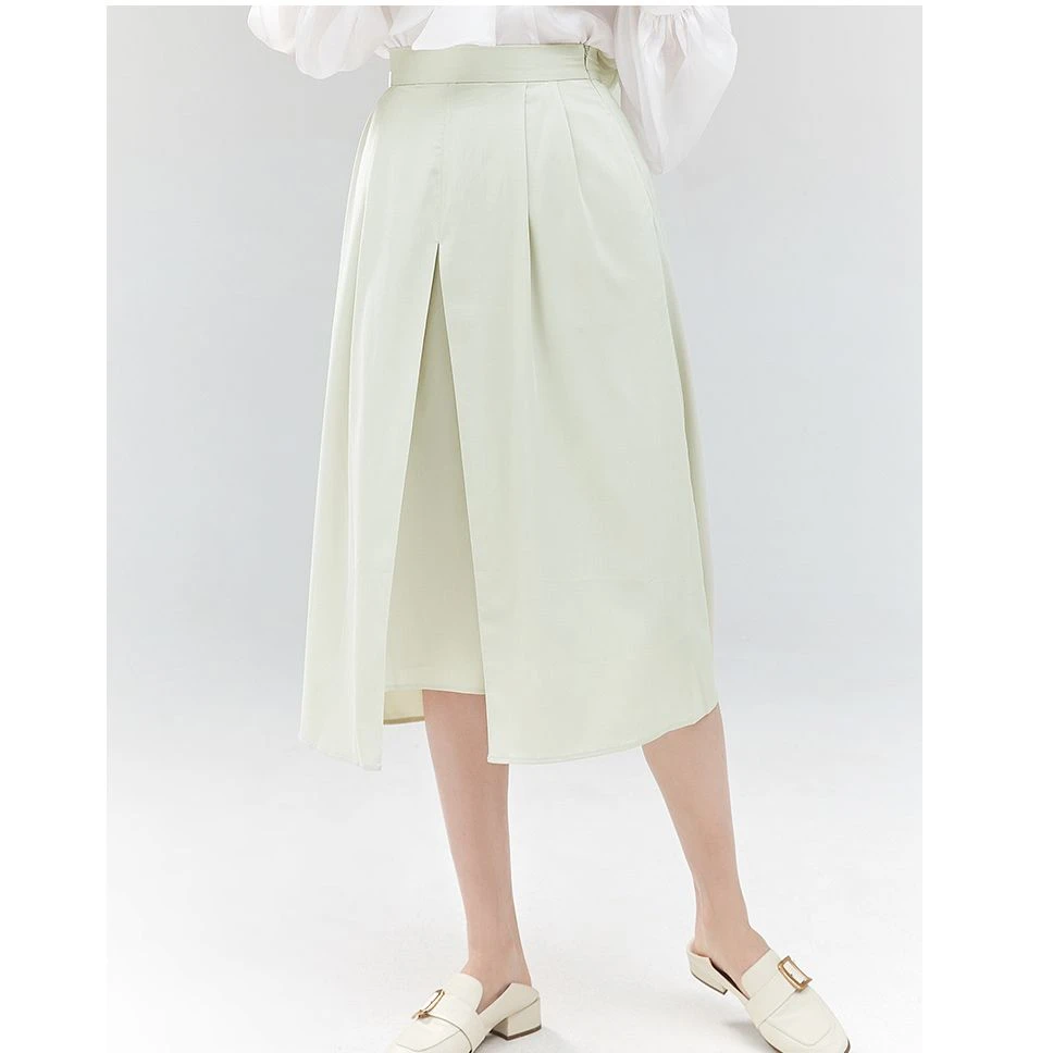 PA0B0001气质纯色长裙好搭半身裙女32PA0B0001