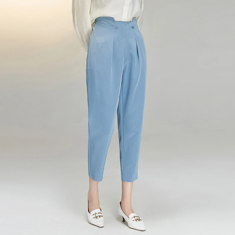 43NA0P0002高腰长裤小脚裤子休闲裤女2024秋