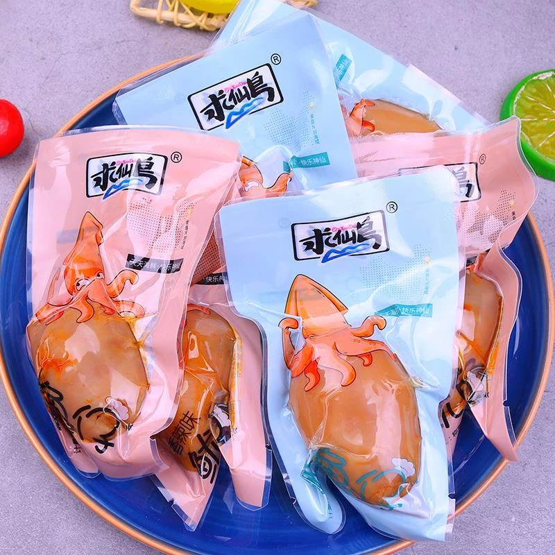 求仙岛鱿鱼仔带籽零食海鲜熟食即食麻辣休闲小吃解馋小包装笋1g