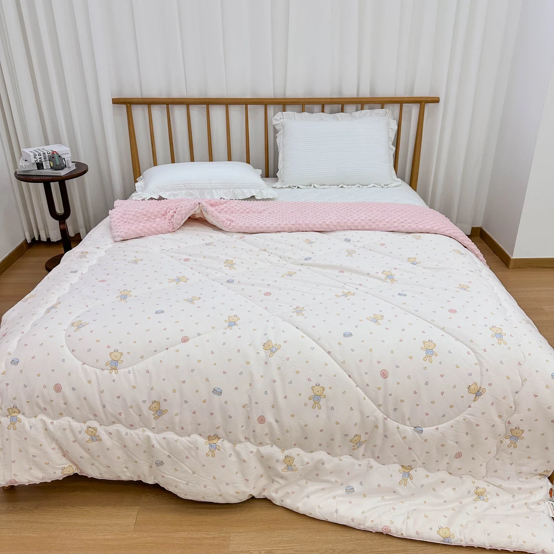 小布家居2-【印花豆豆被】纯棉印花 超柔软亲肤豆豆被一床