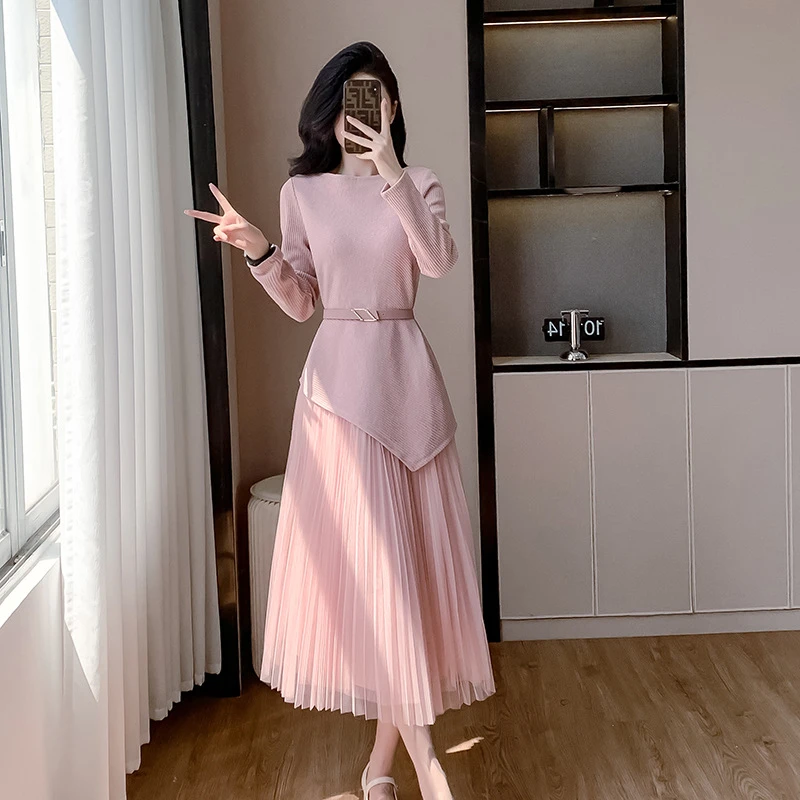 2025年新款早秋季穿搭时尚套装裙女洋气显瘦减龄高级感流行两件套