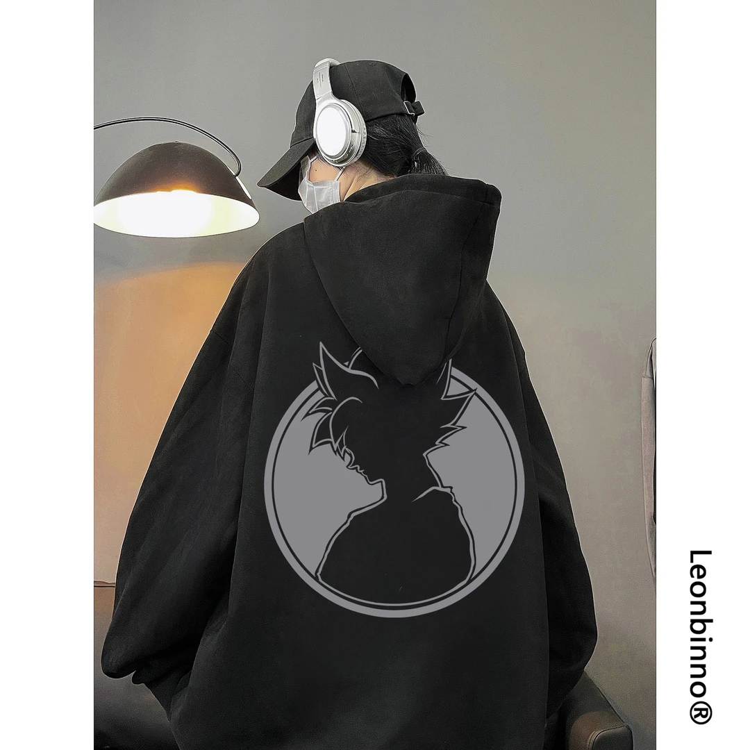 Leonbinno/雷尔宾诺重磅复古连帽情侣卫衣外套宽松秋冬男女装潮流