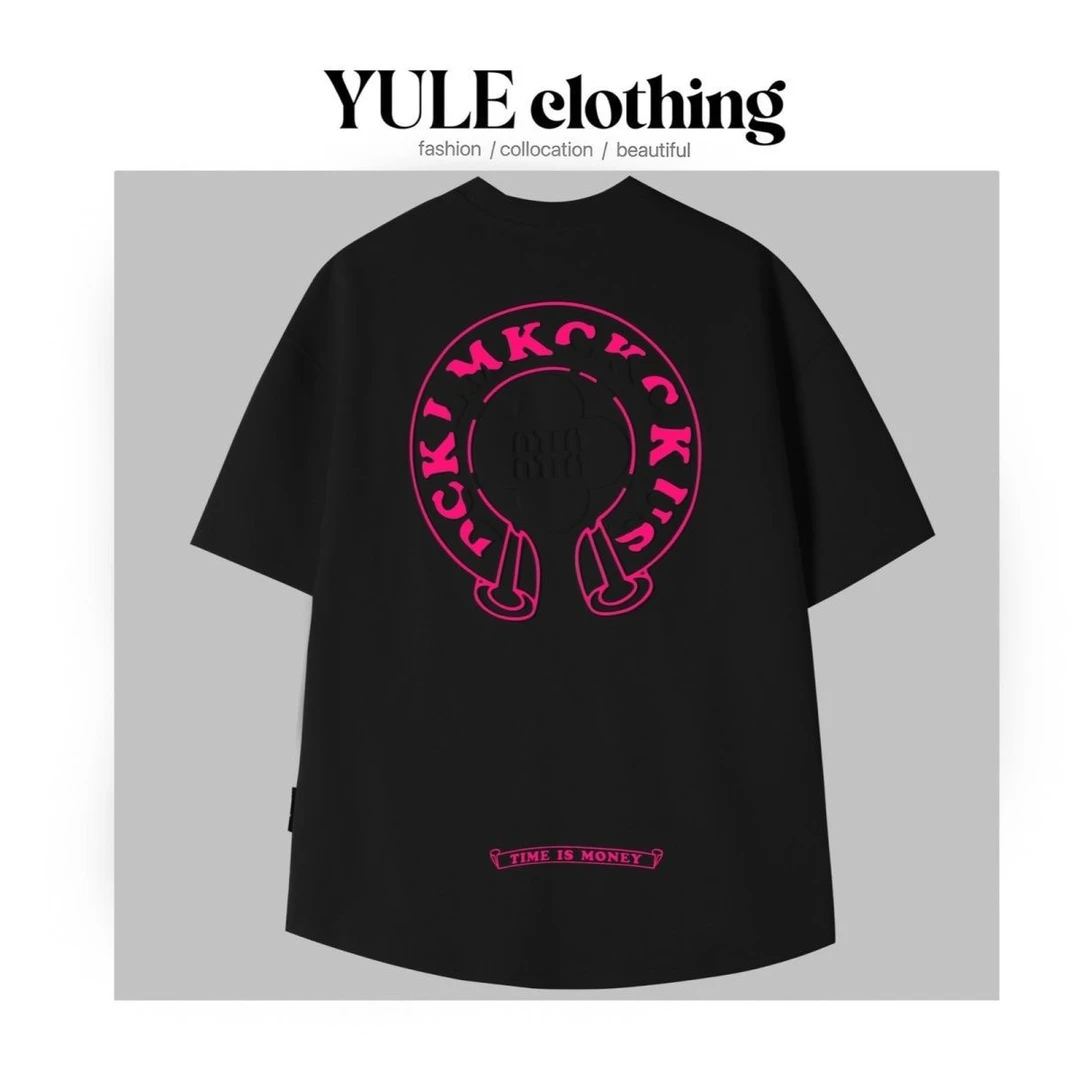 夏季新款男士短袖t恤男潮流圆领3D立体字母钢印百搭休闲男款半袖