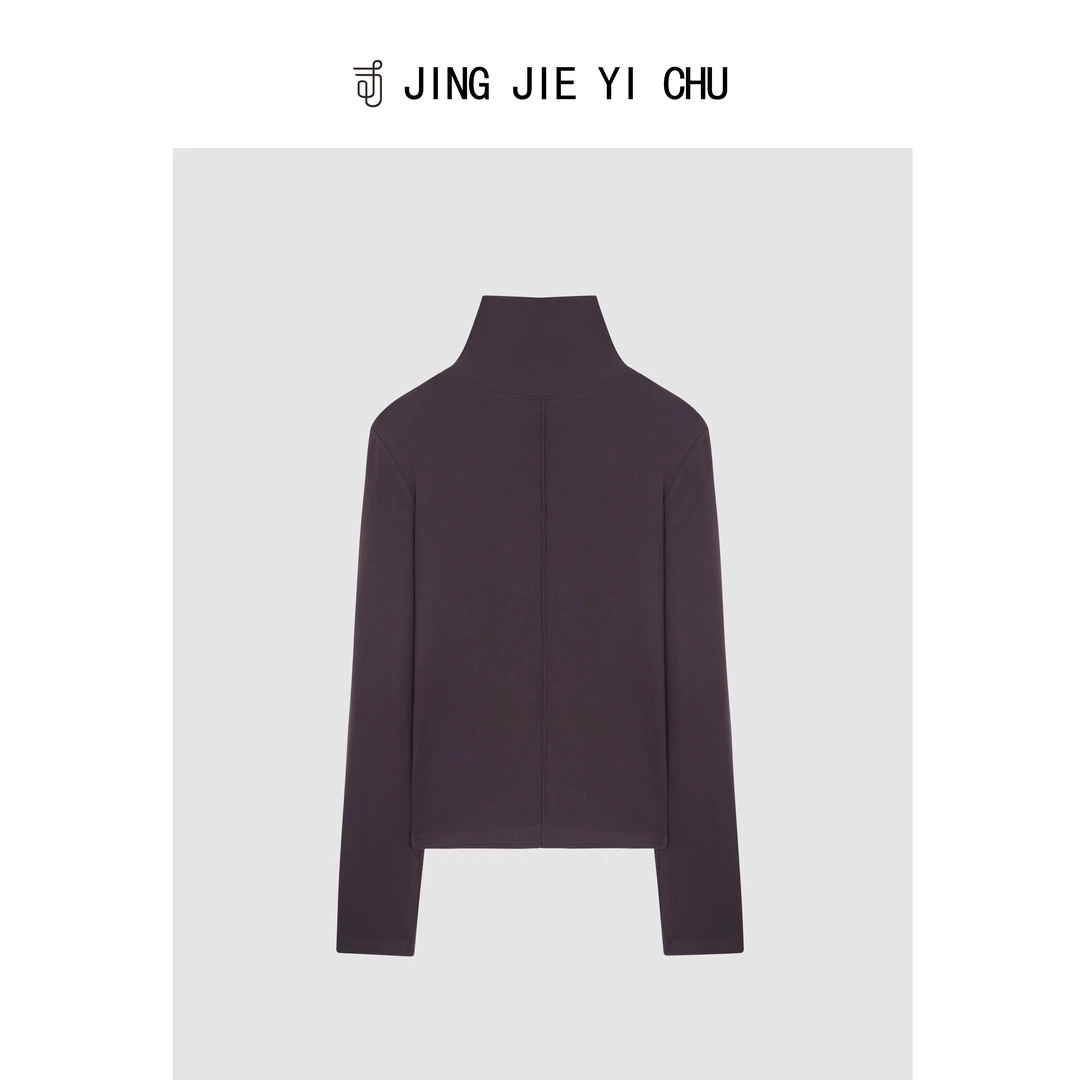 静姐【气质高领】~新款长袖舒适柔软纯色高领打底衫 4627