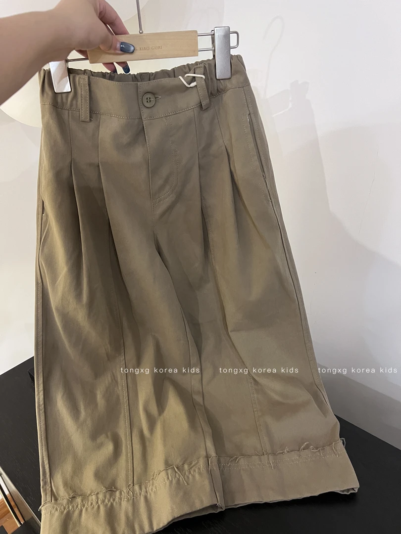 直筒裤儿童休闲裤2024春秋新款时髦童裤女童洋气裤子yy013