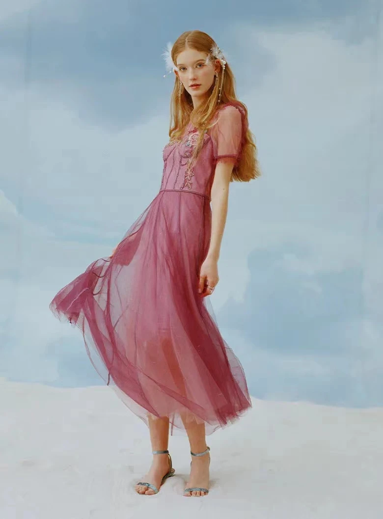 【媚娘精选】品牌撤柜大牌高货女装609-699气质洋气仙女裙夏季显瘦6