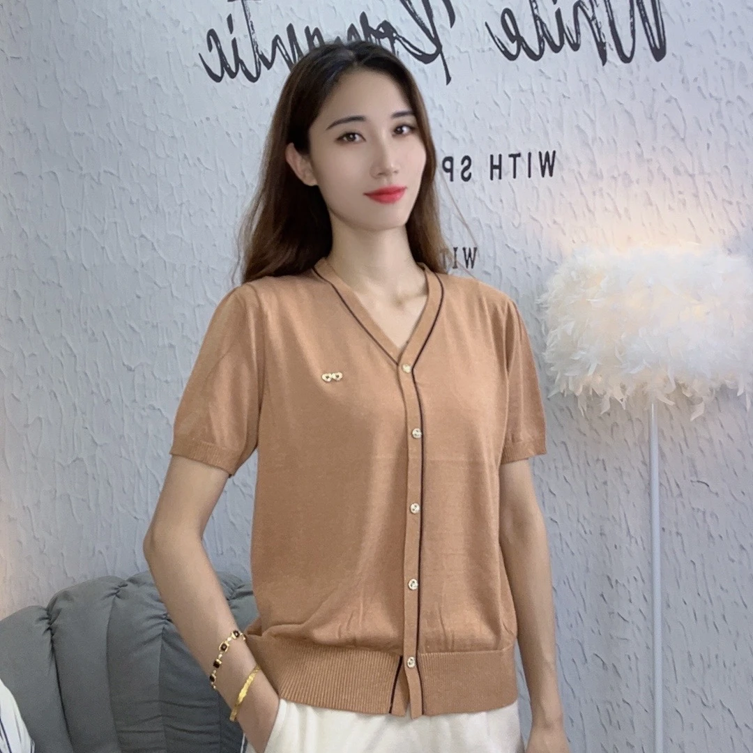 新款莱塞尔天丝休闲洋气百搭气质打底衫显瘦女