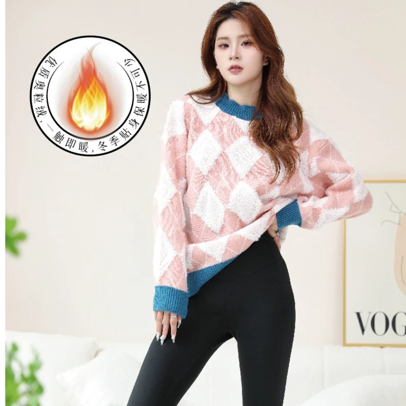 山茶花润肤加绒冬季保暖芭比裤    8275