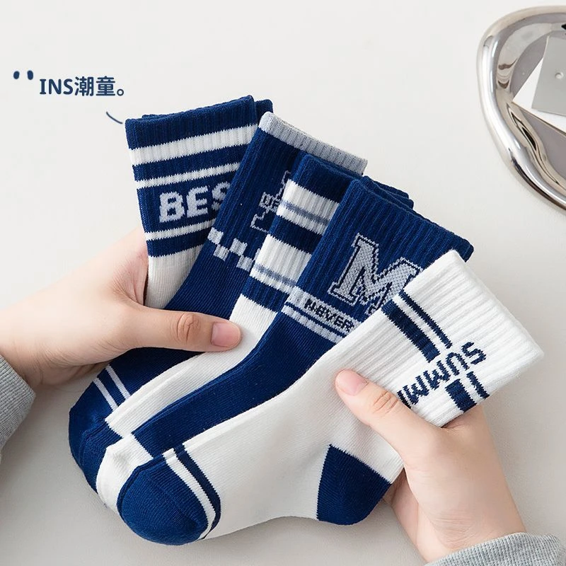儿童袜子秋冬韩版ins学生潮流百搭男童袜子运动棉袜宝宝秋冬袜子