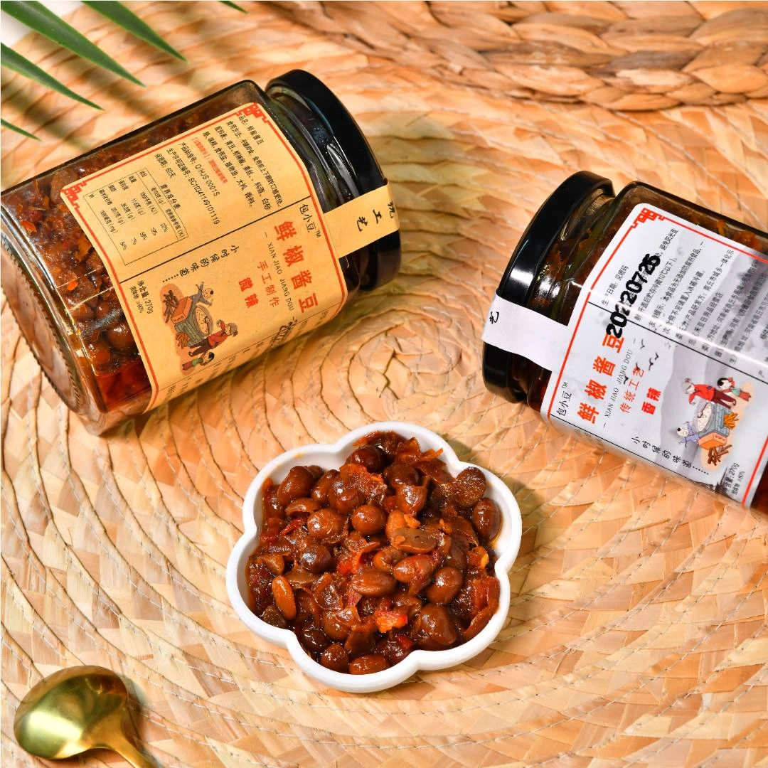 【包小豆家】手工熬制鲜椒油豆270g（冰箱冷藏保存）