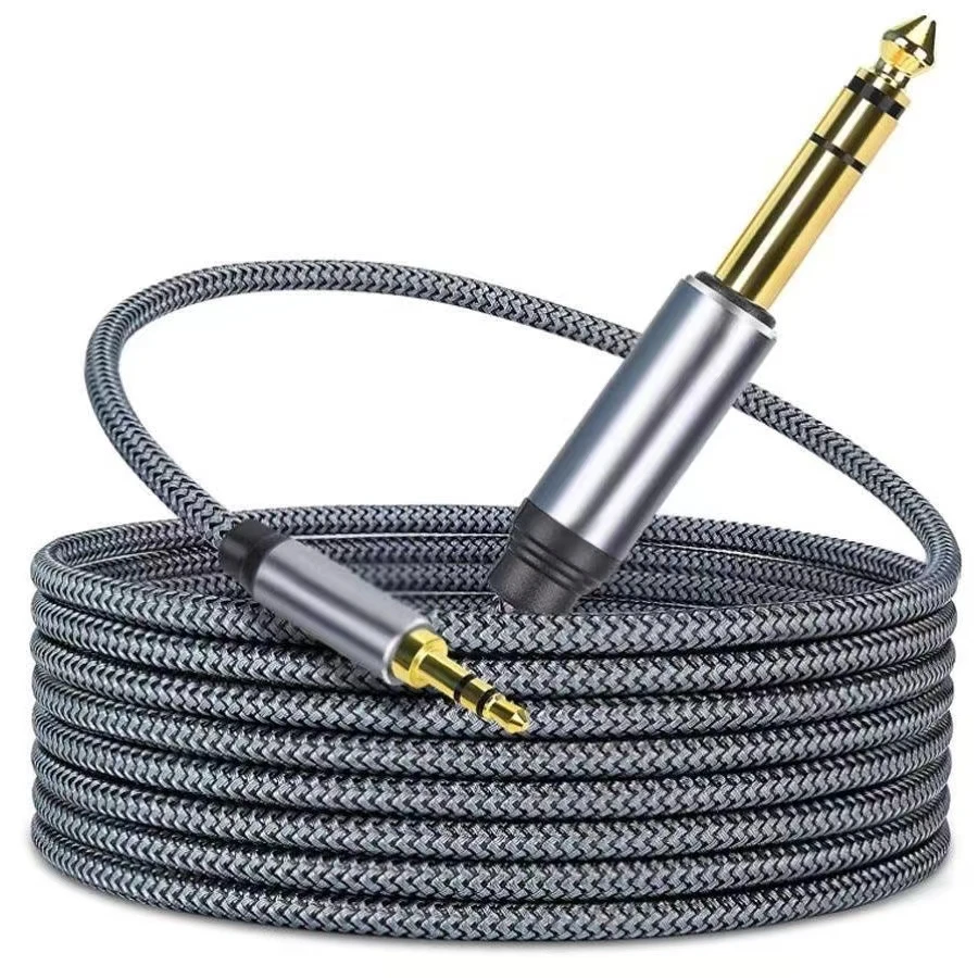 3.5转6.5音频线 3.5mm转6.5公对公手机音响连接线功放小转大