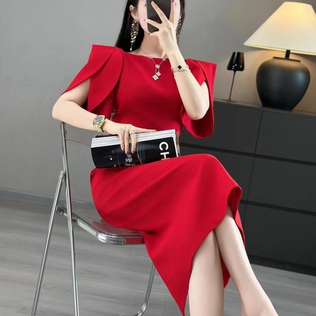 南油品牌重工女装连衣裙气质轻奢时尚优雅修身宽松连衣裙