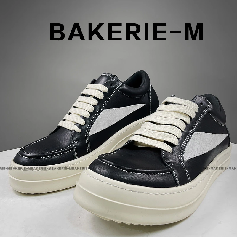 【BAKERIE-M】RO侵权倒三角自主主线时尚低帮板鞋黑武士皮面小众潮