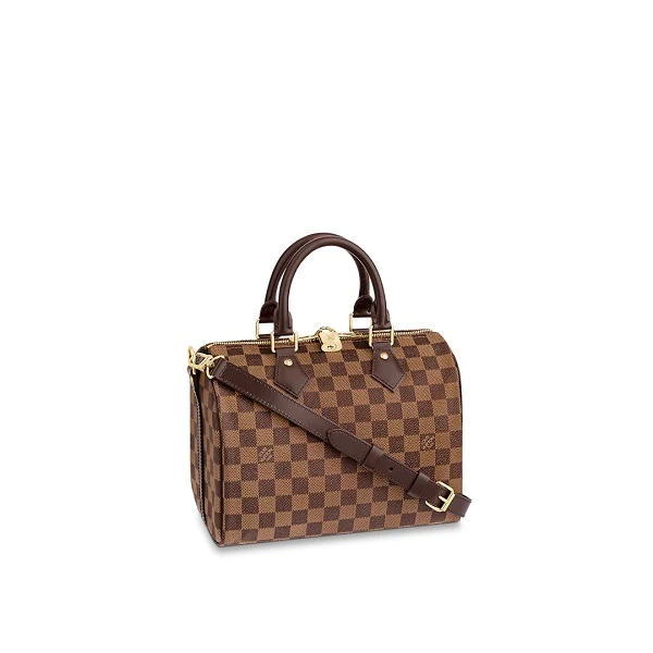 未使用 LouisVuitton/路易威登 棋盘格SPEEDY25 单肩斜挎
