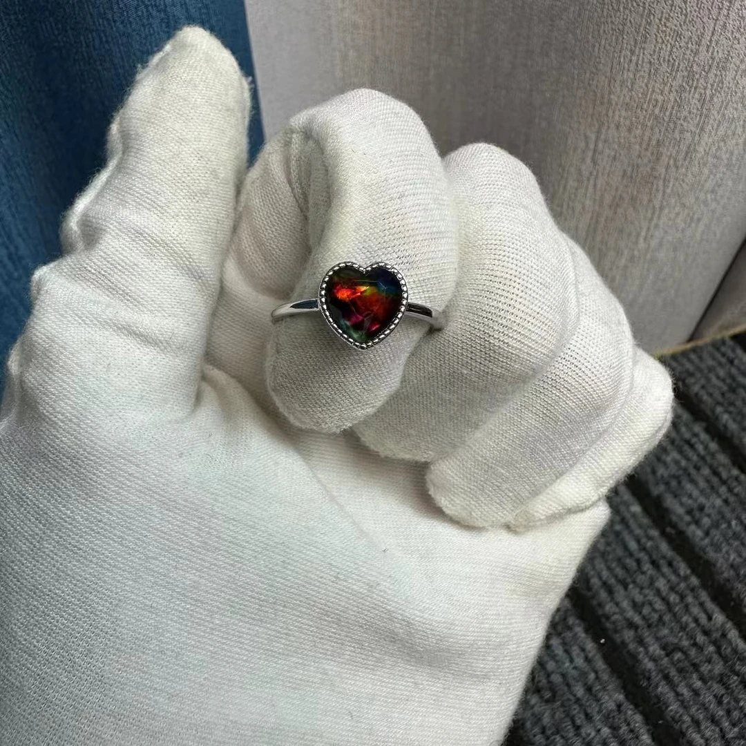 戒指 斑彩爱心型精美戒指A795