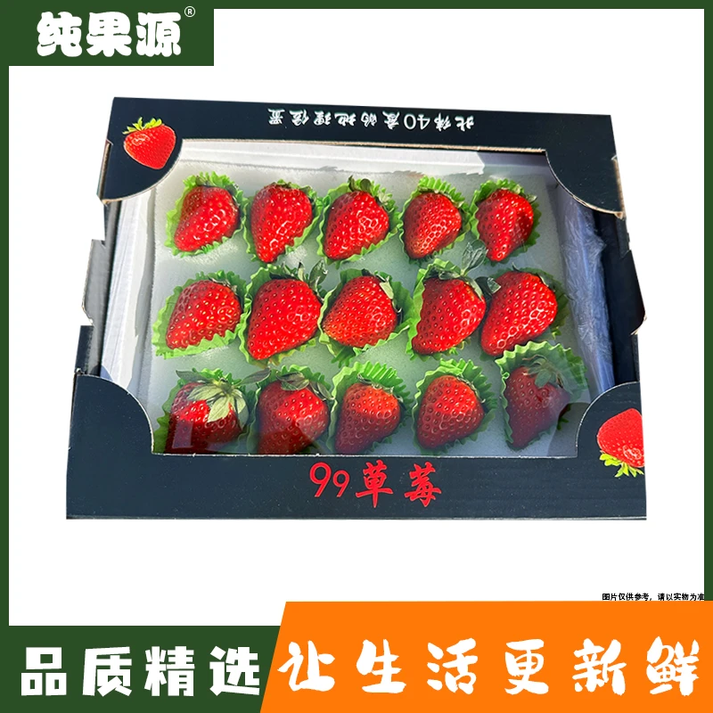 【纯果源小时达】久久草莓（黑盒）【12/15颗装随机发货】