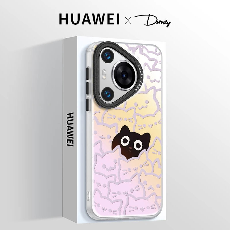 品赛适用华为pura70pro手机壳新款硅胶P70pro硅胶猫情侣卡通ultra