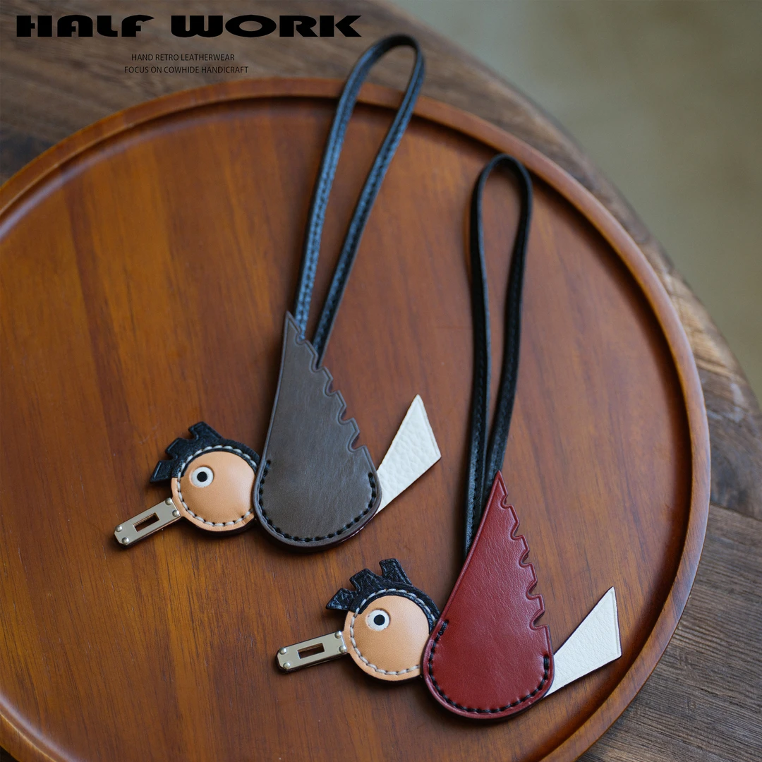 HALF WORK/伴工 头层牛皮 爱情鸟挂件KW-8386