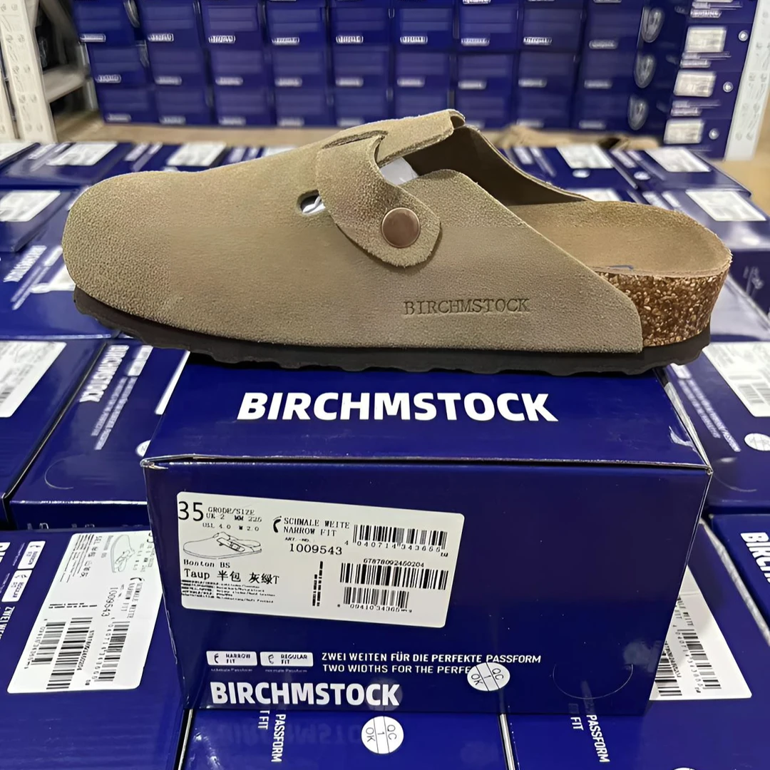 新鞋断码断色牛皮勃肯包头拖鞋【清库存价格香】软木底桑坡发货