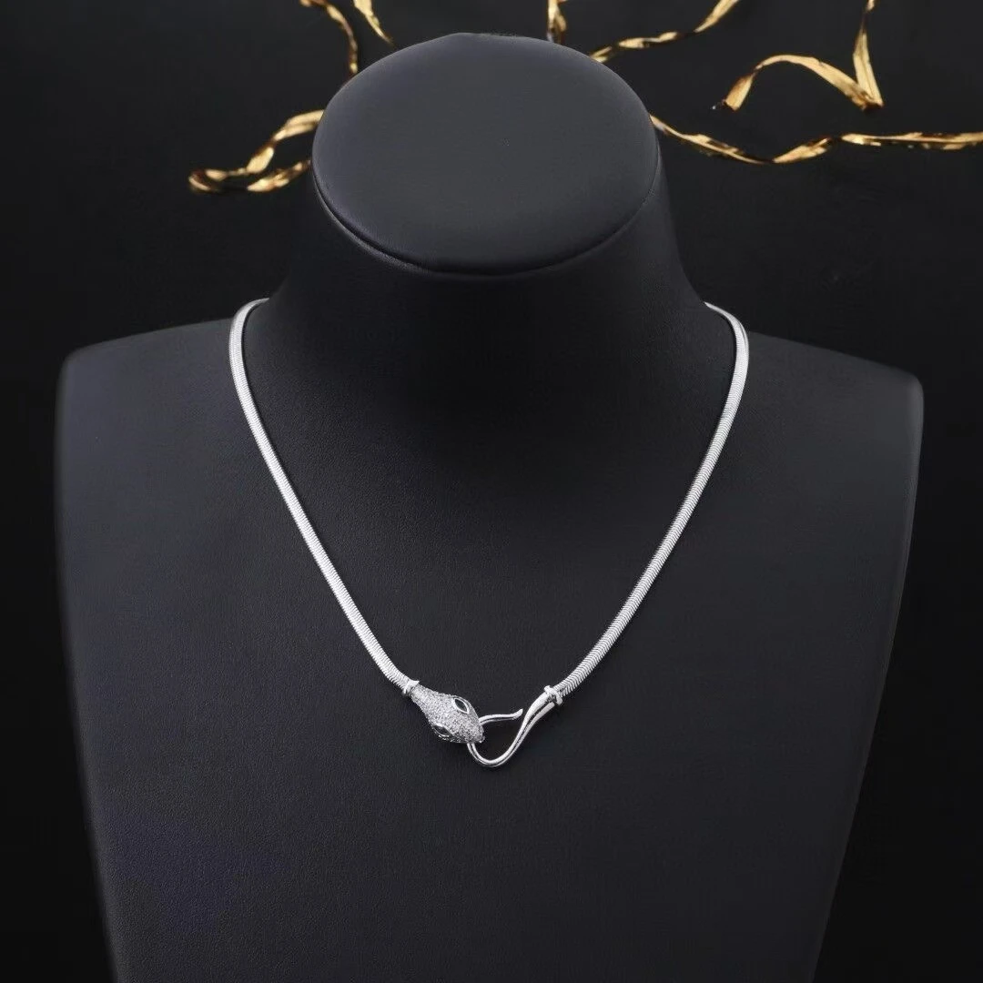 合金项链 2024新款挂钩蛇形项链时尚简约轻奢高级感锁骨链