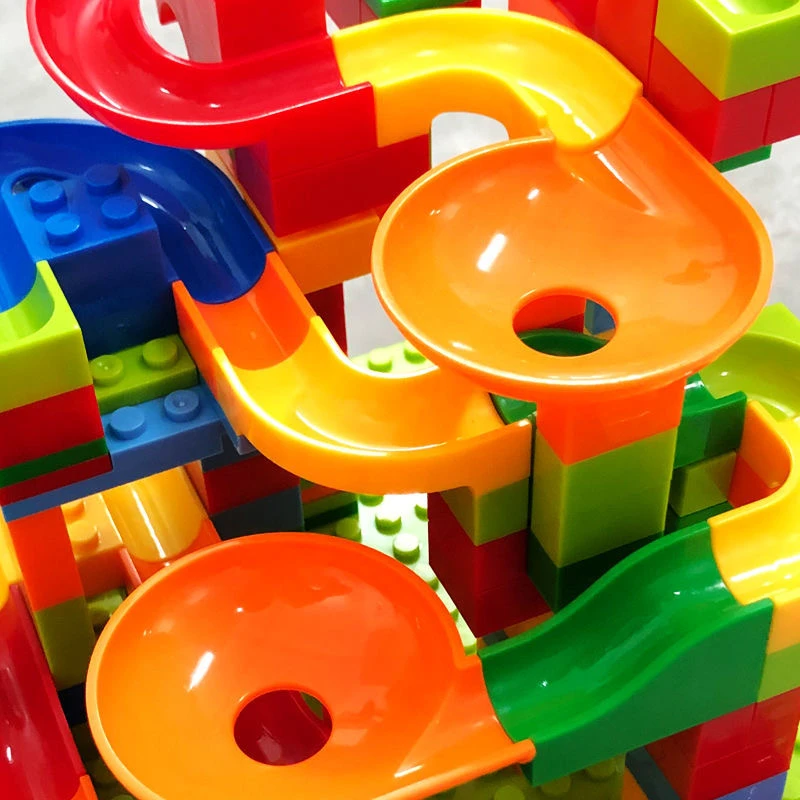 积木大颗粒滑道百变搭建拼插益智动脑玩具模型轨道