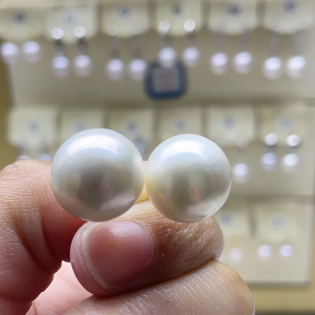 淡水珍珠耳饰银S925镶嵌