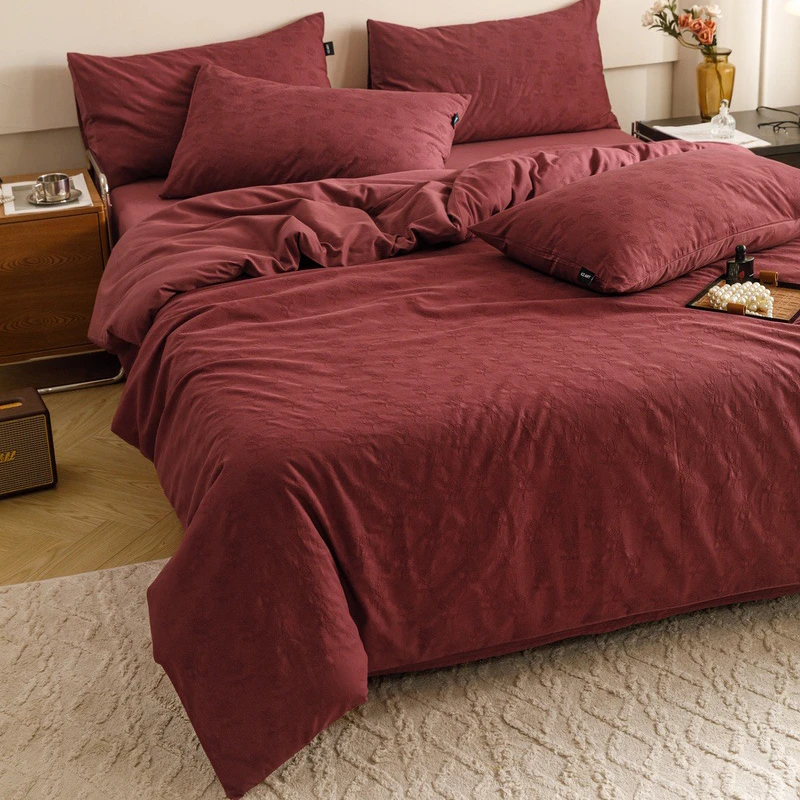 KZ-2024春夏三层纱水洗棉大提花四件套