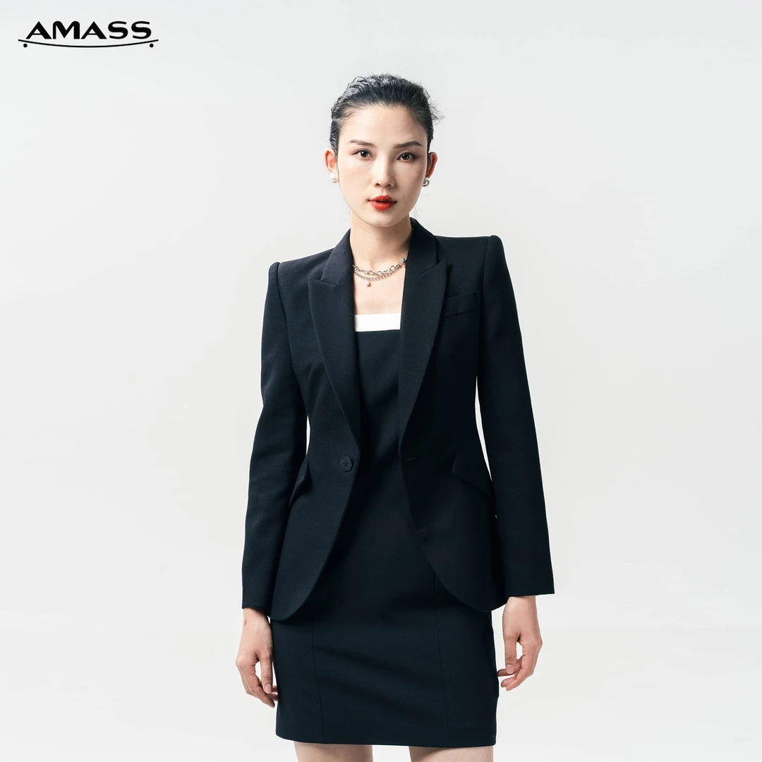 AMASS/阿玛施轻职场阿玛施气质修身收腰女士绵羊毛西装女 5400809