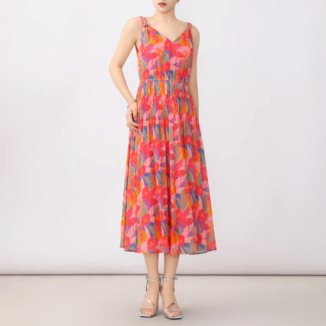 AMASS/阿玛施夏季新款度假风碎花气质清凉女装连衣裙 5500493