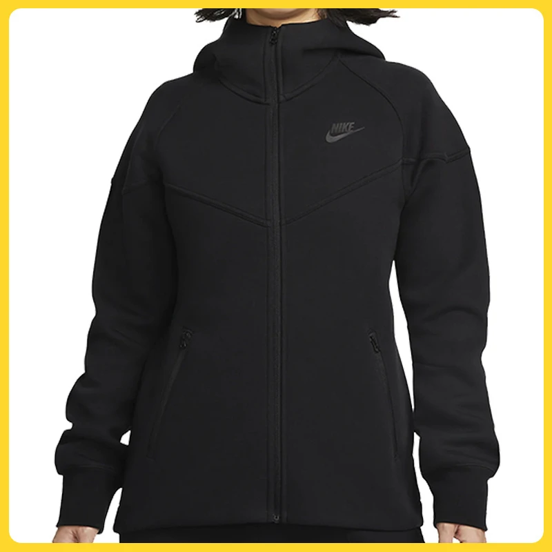 nike耐克女子W NSW TCH FLC WR FZ HDY流光风针织外套FB8339-010