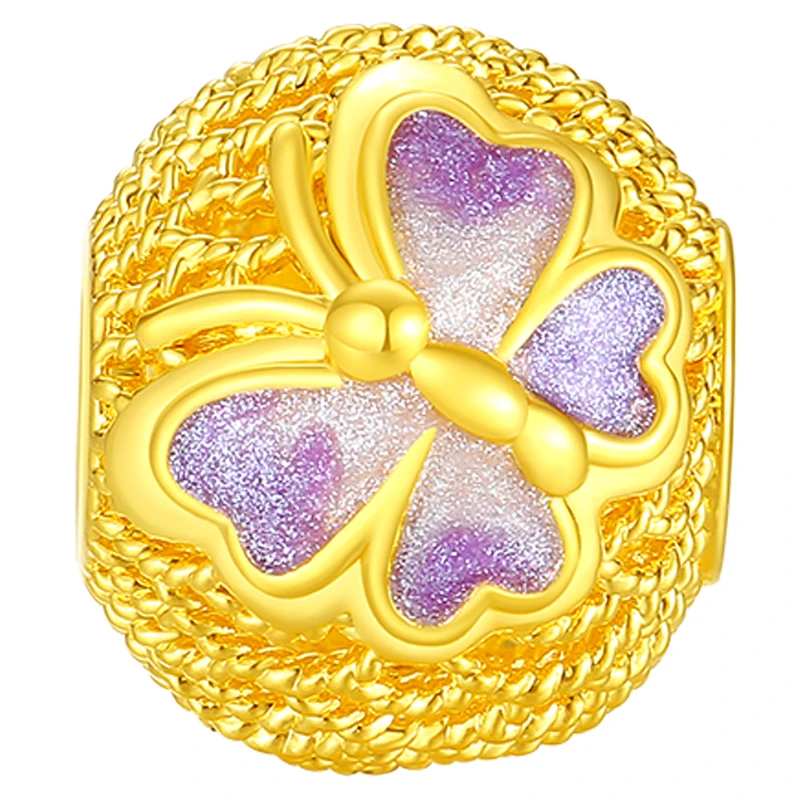 玉麓黄金 足金999花丝珠（定价）时尚女款