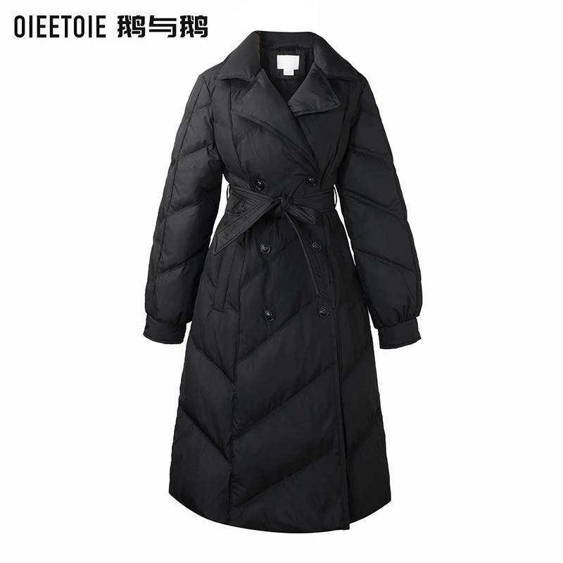 新款女士保暖外套羽绒服西装领修身百搭冬季时尚气质1115