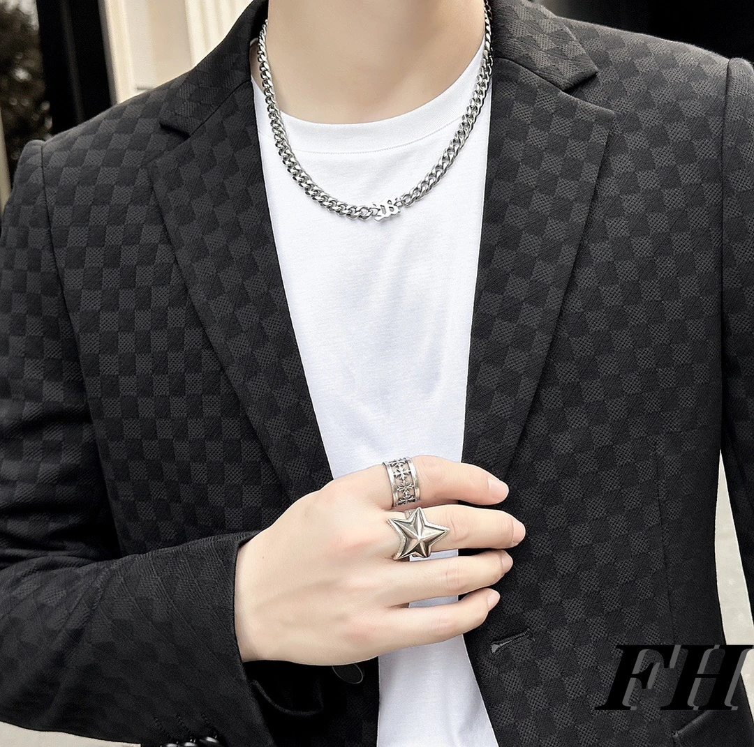 199-2024轻奢秋冬厚款西装修身显瘦外套不加棉