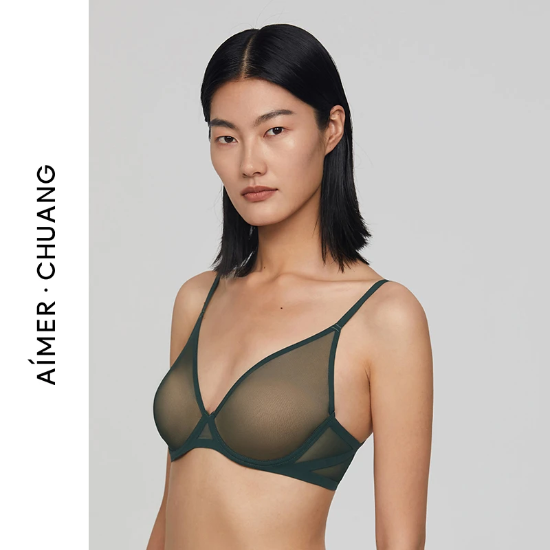 爱慕CHUANG·几何内衣软托女款舒适透气文胸薄款显小胸罩CA111351