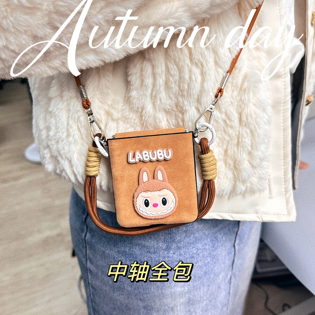 适用华为pocked2小折叠手机壳nova斜挎flip荣耀magicv保护壳mix女