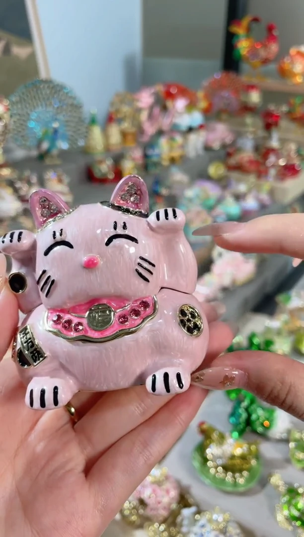 【闪购商品】1易尚宝七宝烧珐琅彩摆件首饰盒如图