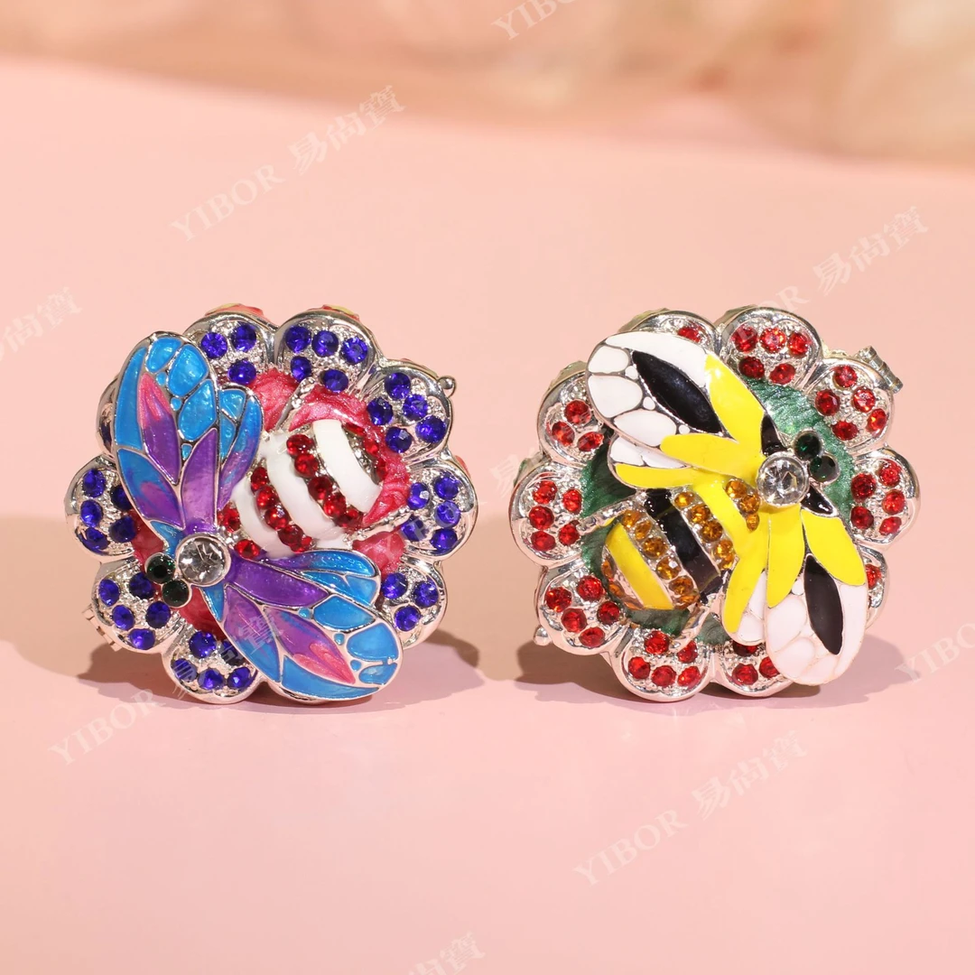 首饰盒/箱 易尚宝金属手工艺品时尚蜜蜂珐琅彩首饰盒跨境彩色欧美