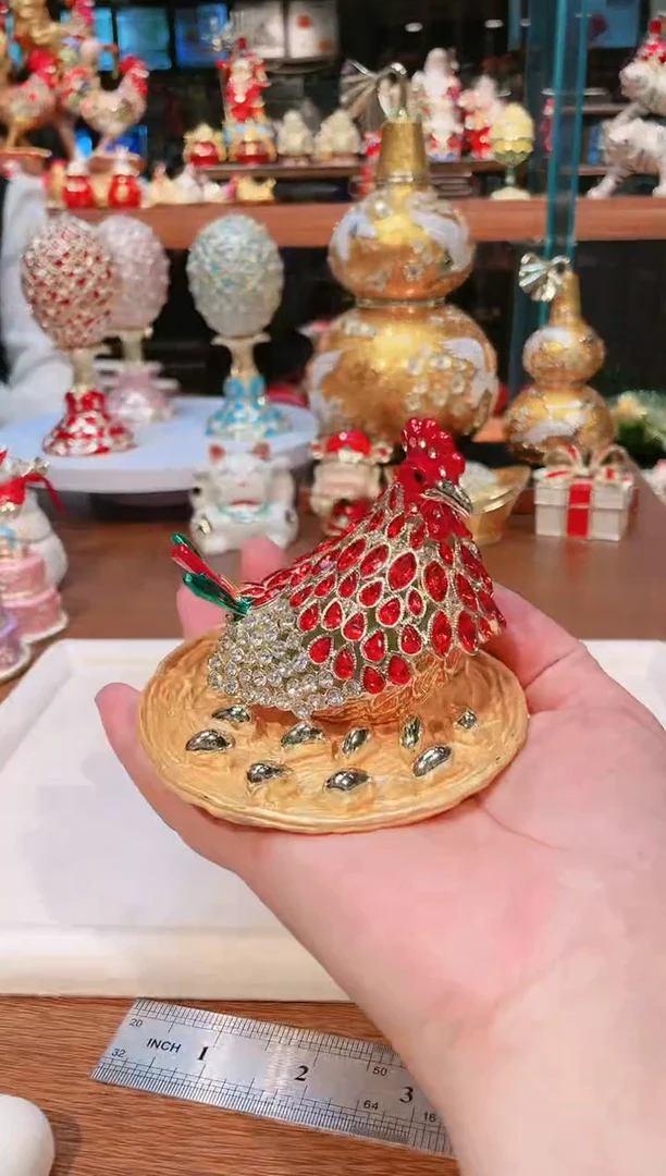 【闪购商品】1易尚宝珐琅彩摆件首饰盒如图