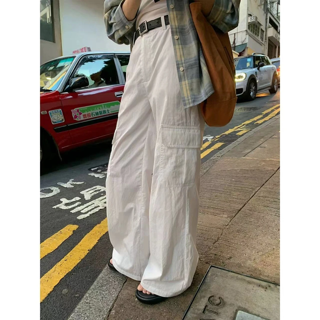 【西西里安】帅气休闲款~小个子卡其色大口袋工装裤