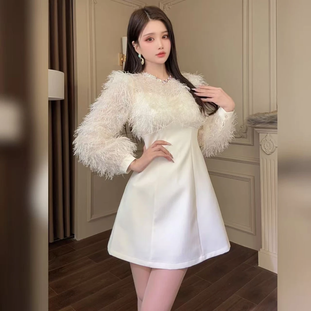 柔娜定制   气质女神小香风名媛法式显瘦轻奢修身连衣裙21395