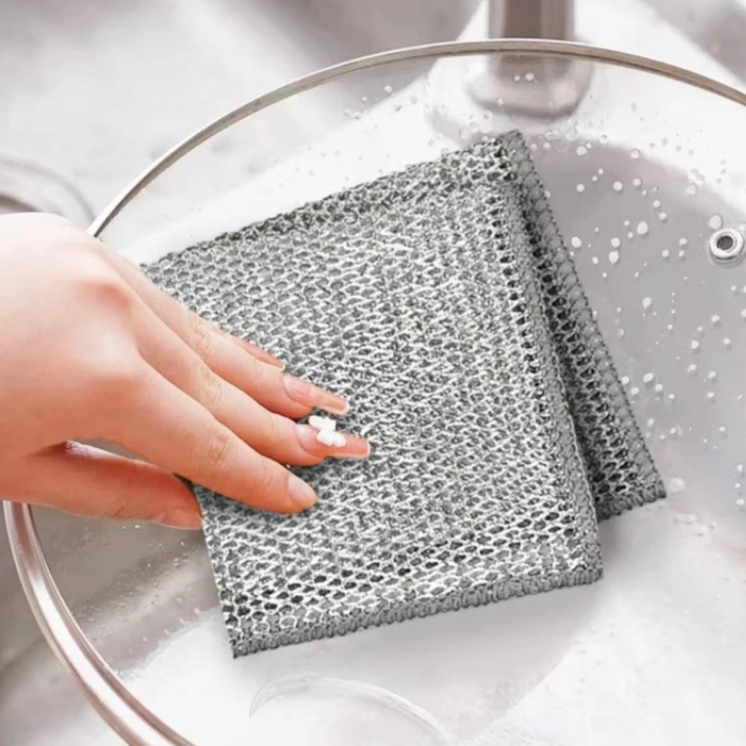 【钢丝抹布10条装】逼钢丝球还好用的抹布