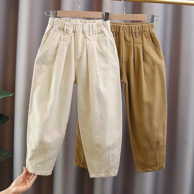 女童休闲裤哈伦裤2025新款宝宝薄款宽松秋装女孩子小女孩秋季裤子