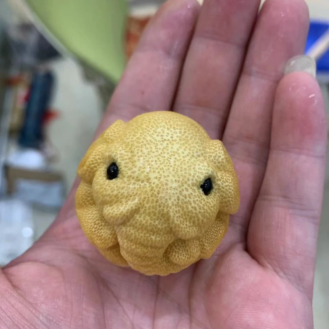 实心竹大象手把件