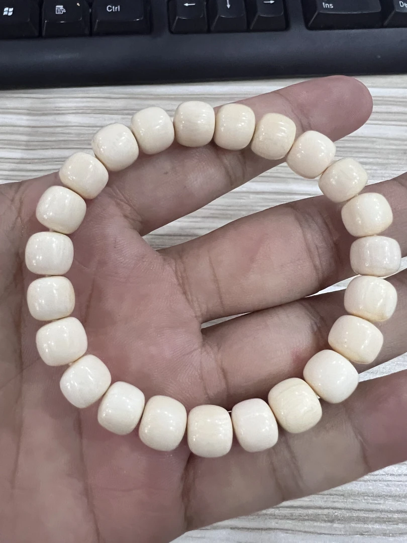 猛犸牙老型单圈孤品满纹手串8×9mm