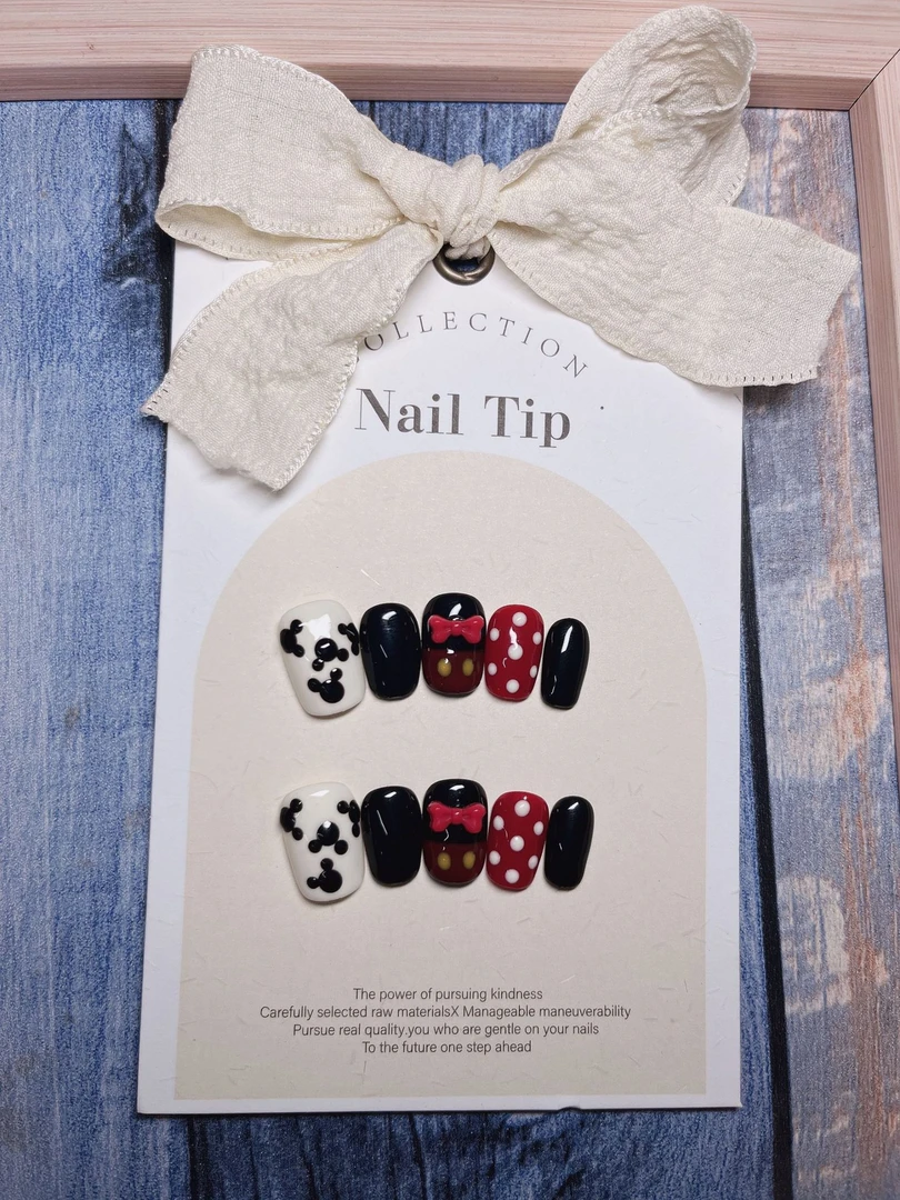 [米老鼠可爱美甲穿戴式新品] 人手必备手工穿戴甲甲片时尚卡通