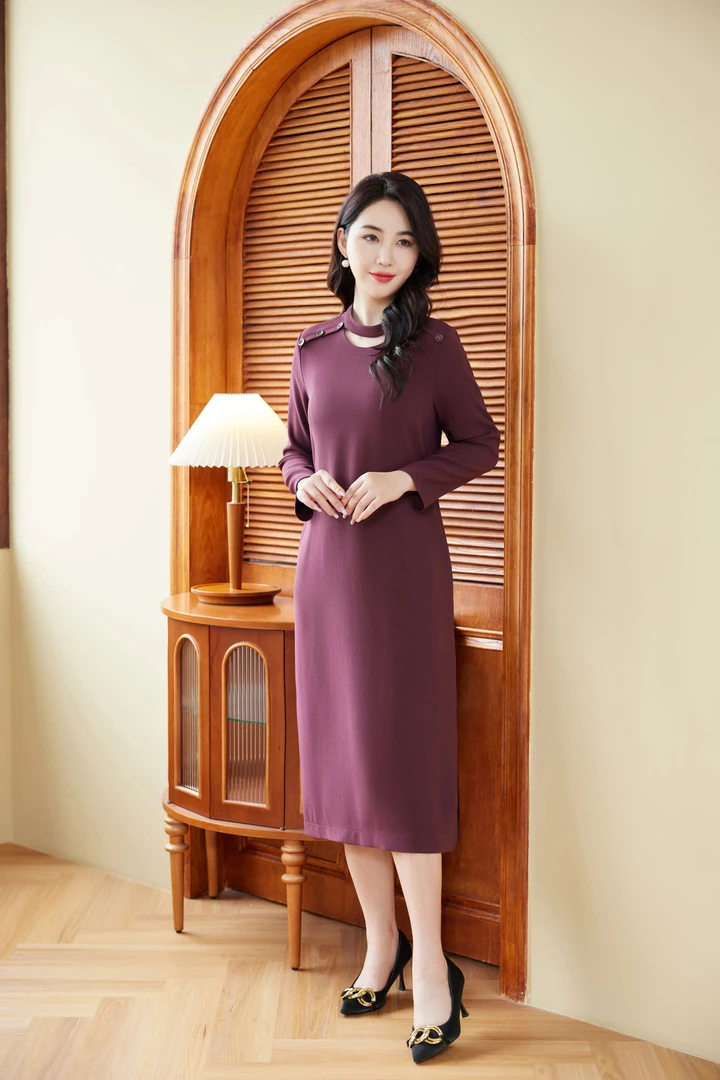【七景超级太太】 2025年秋冬高定时尚女士连衣裙   SL24182