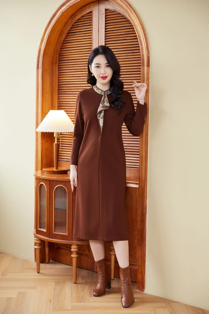 【七景超级太太】  【一叶知秋】2025年秋冬定制连衣裙 SL23240