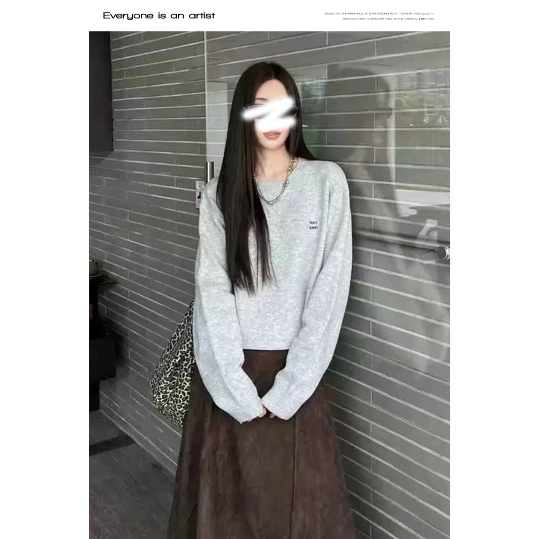 53859极简宽松针织上衣百搭显瘦